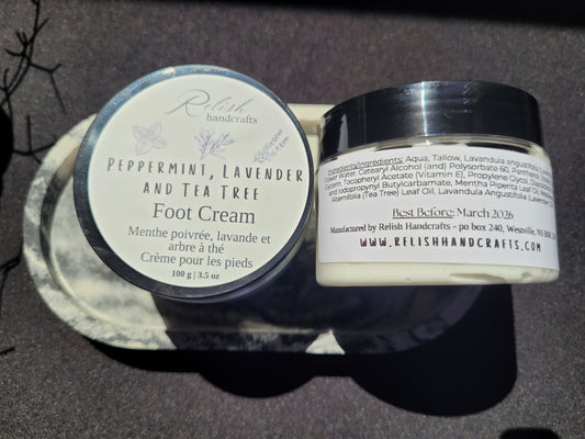 Peppermint, Lavender and Tea Tree Foot Cream