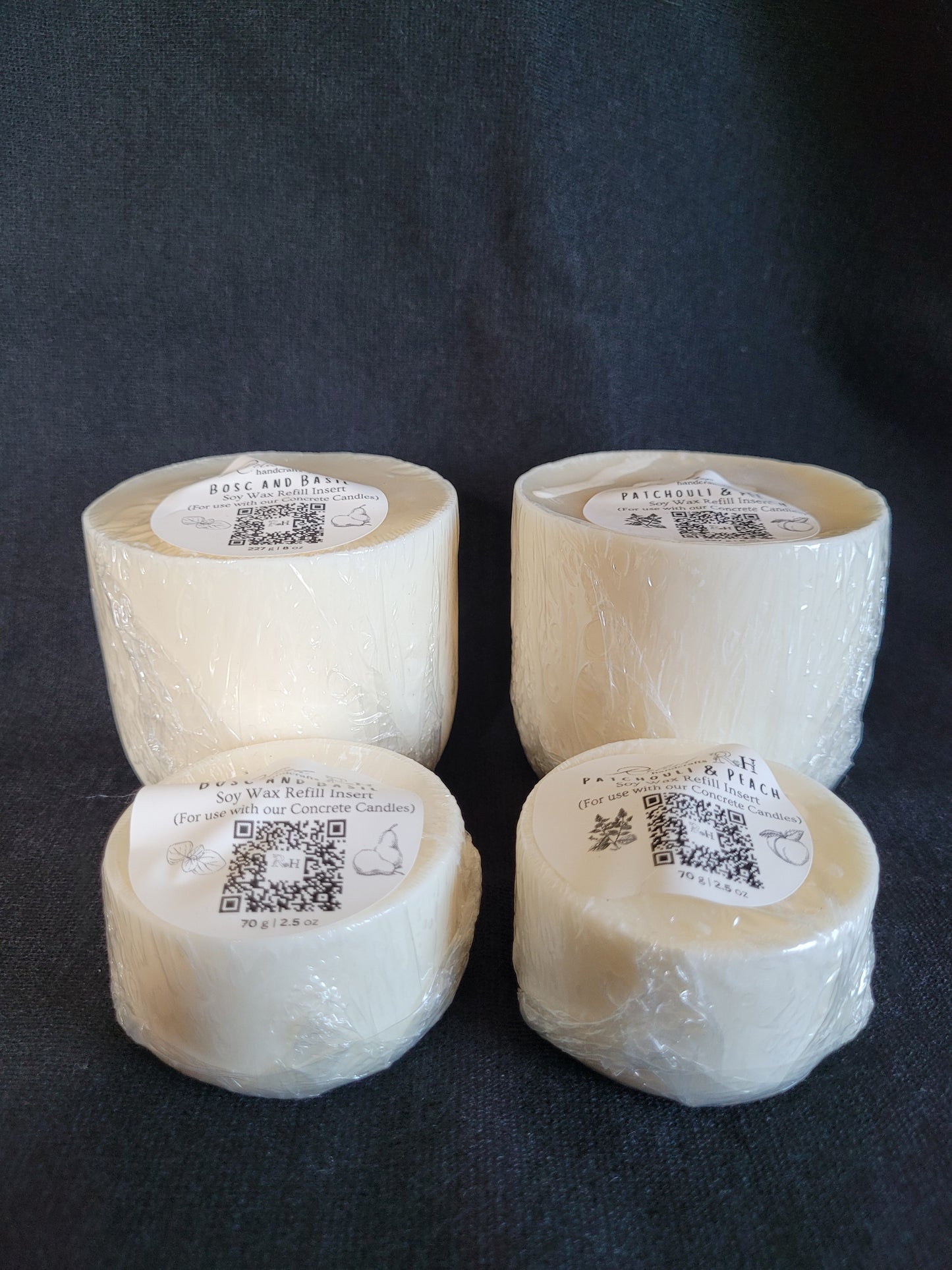 Refillable Concrete Soy Candle – Reusable Handmade Concrete Vessel with Scented Soy Wax Insert