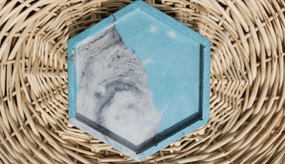 set of 4 large, concrete coasters