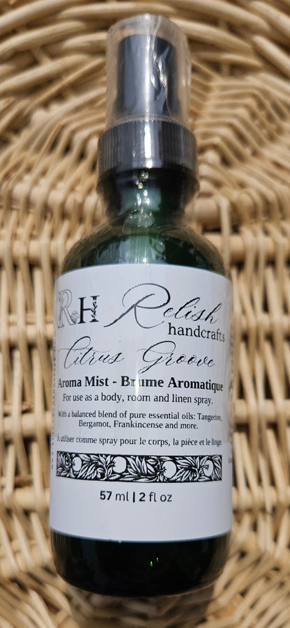 Essential Oil Aroma Mists,(Room/Body/Linen spray), 57 mL/2 fl. oz.