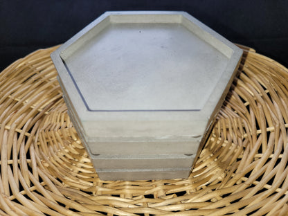set of 4 large, concrete coasters