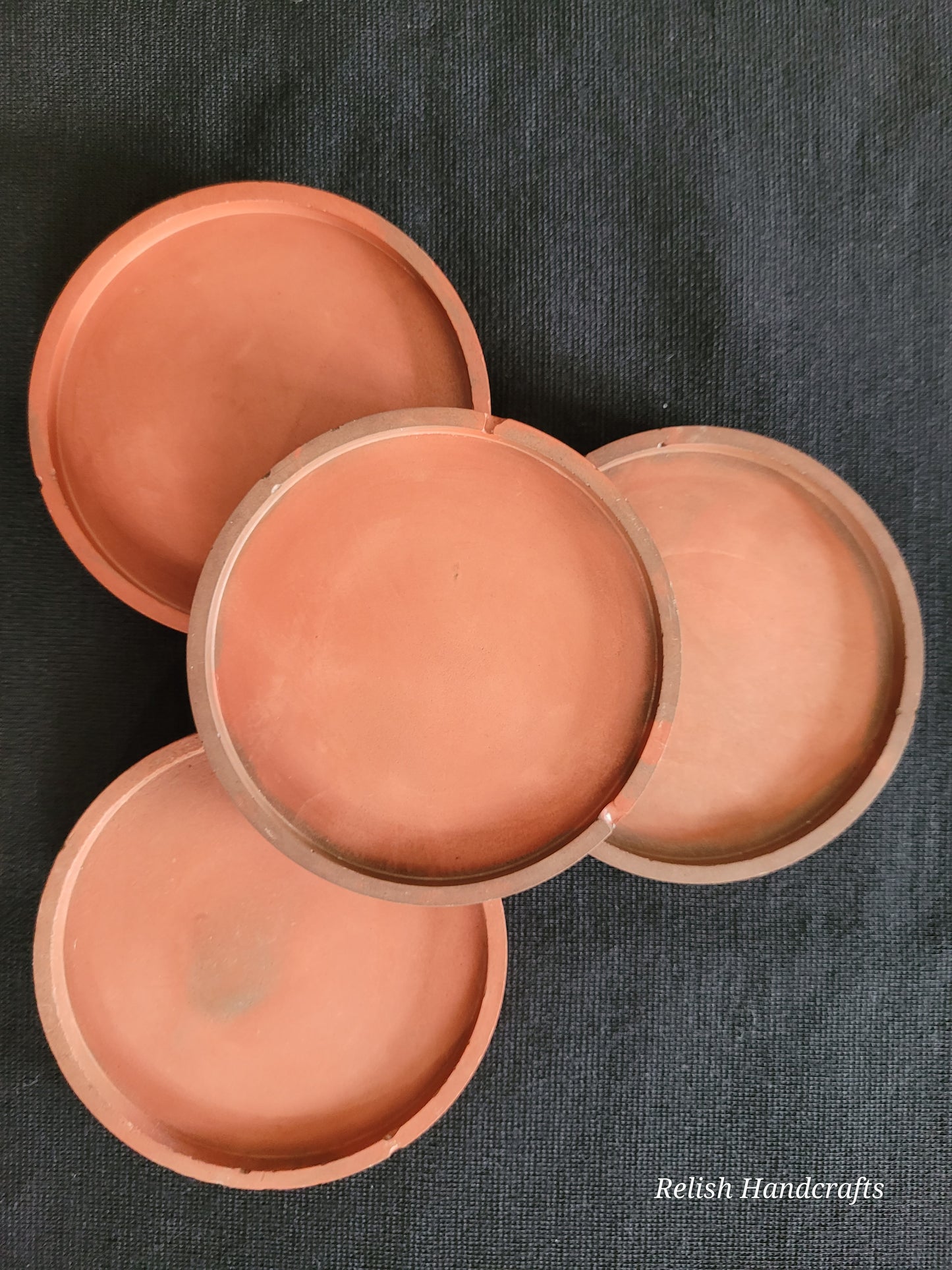 set of 4 concrete coasters