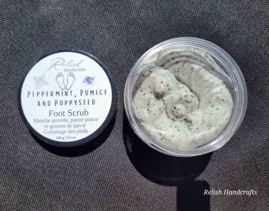 Peppermint, Pumice and Poppyseed Foot Scrub