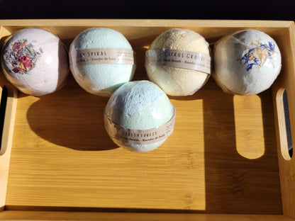🌿 Luxury Bath Bomb Gift Set (3 Pack) – Natural, Foaming, Essential Oil Bath Bombs