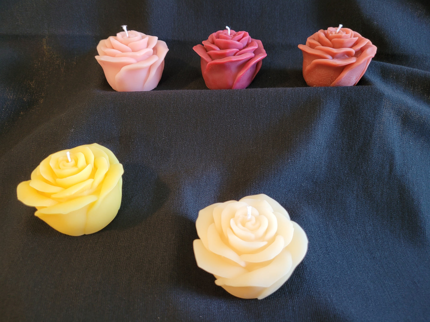 Rose Pillar Candles
