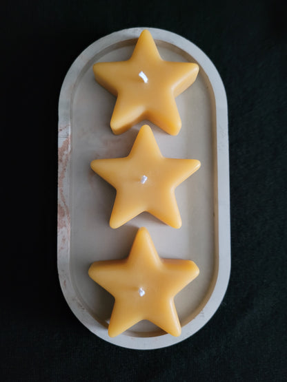 Twinkle Star Pillar Candles, 3-pack