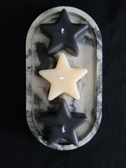 Twinkle Star Pillar Candles, 3-pack