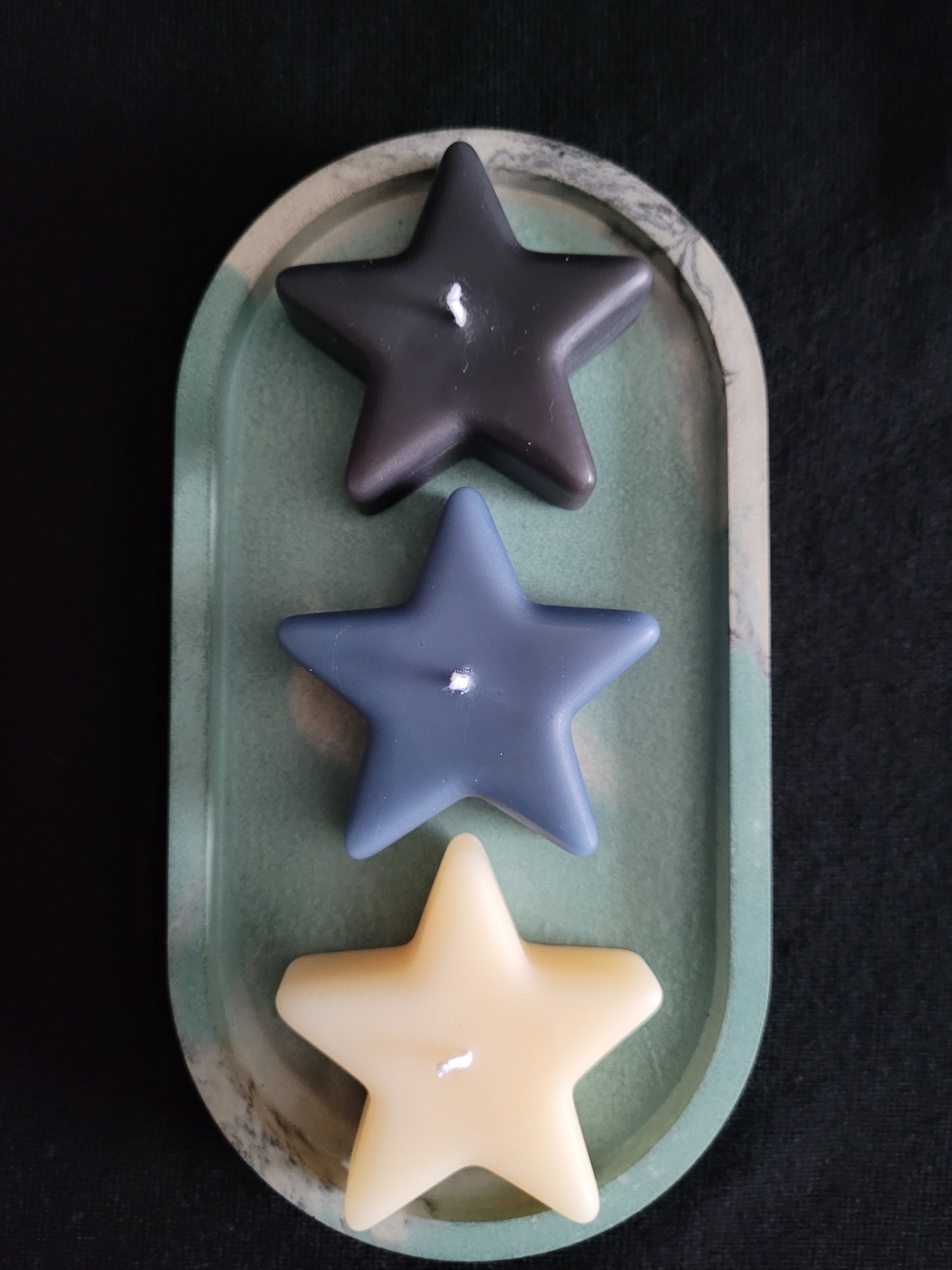 Twinkle Star Pillar Candles, 3-pack