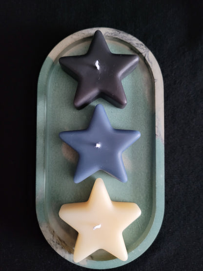 Twinkle Star Pillar Candles, 3-pack