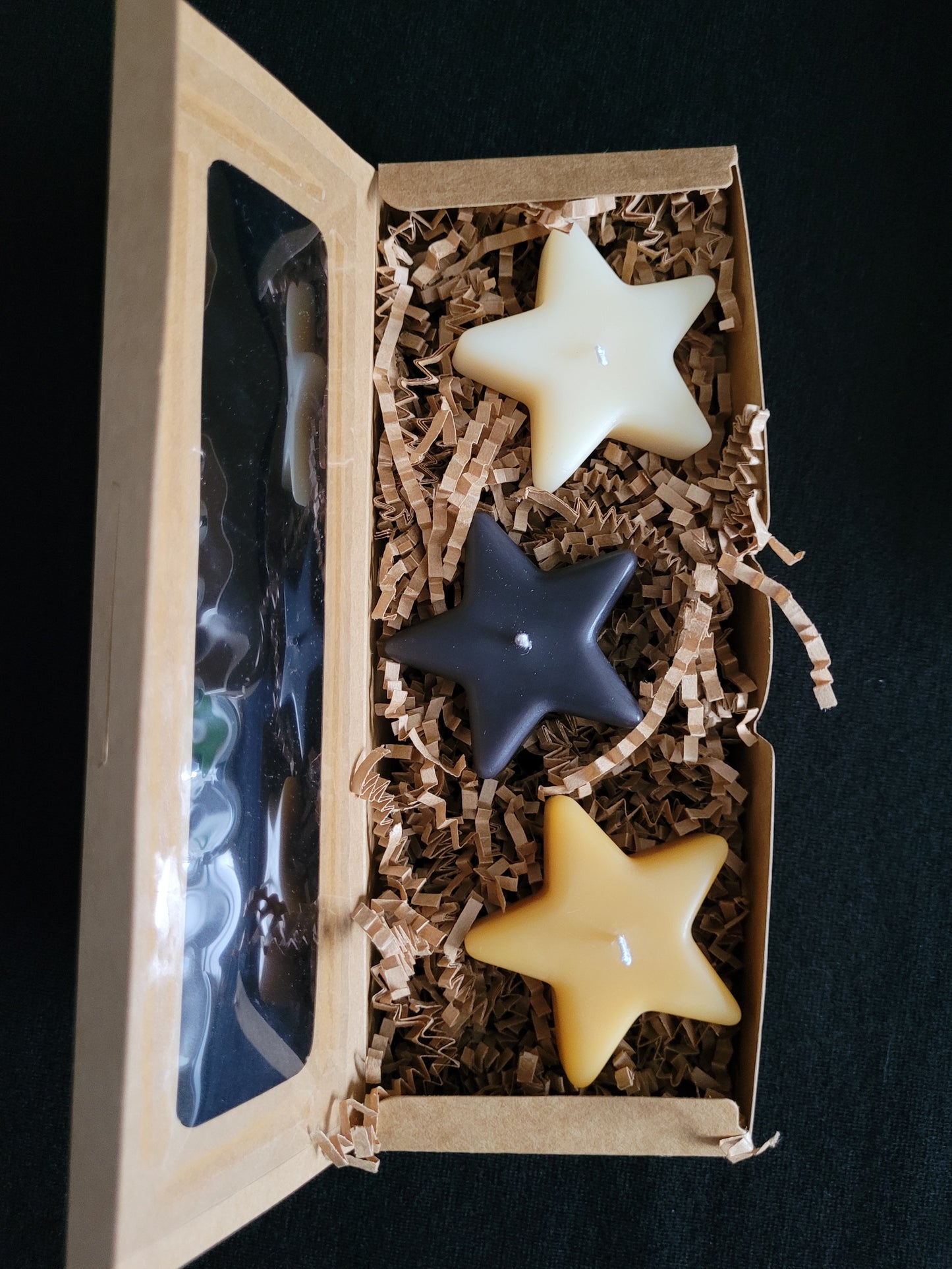 Twinkle Star Pillar Candles, 3-pack