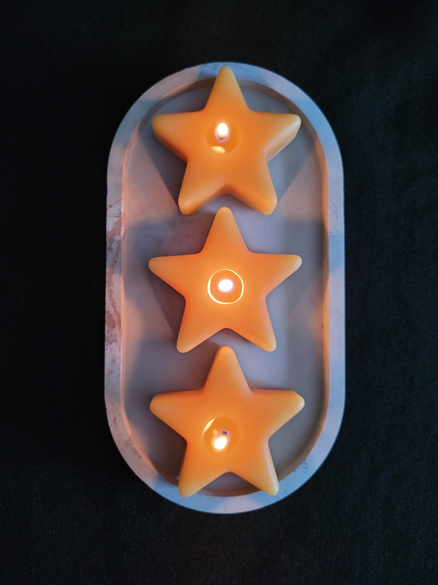 Twinkle Star Pillar Candles, 3-pack