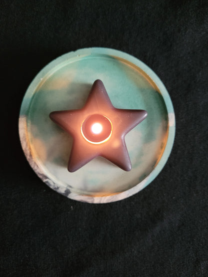 Twinkle Star Pillar Candles, 3-pack