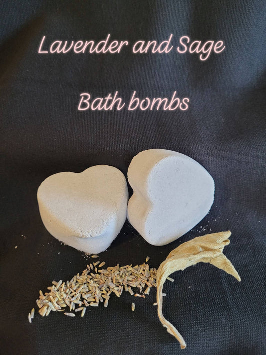 Lavender and Sage Bath Bombs