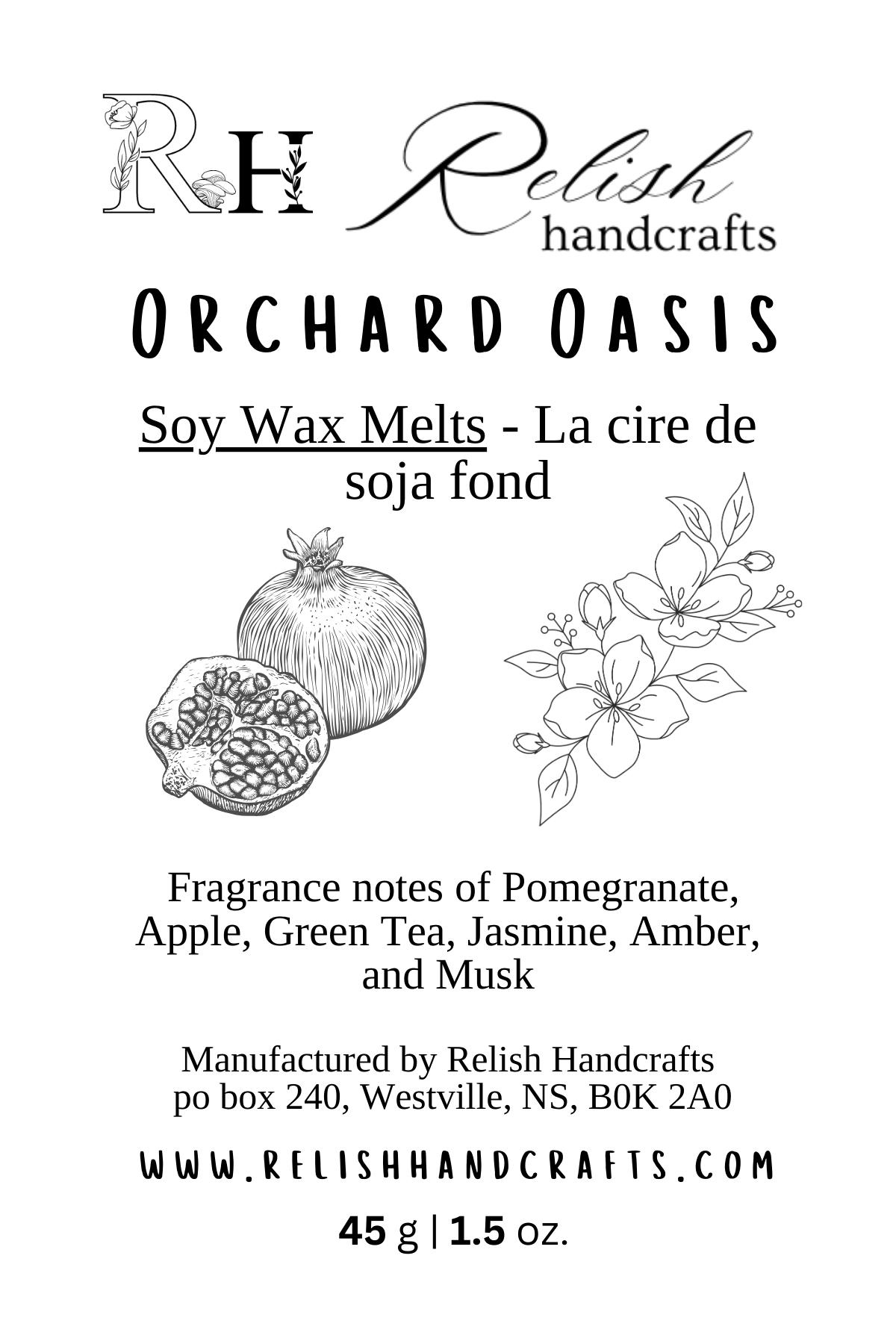 Soy Wax Melts | Strongly Scented Wax Melts | Phthalate-Free Fragrance | Relish Handcrafts
