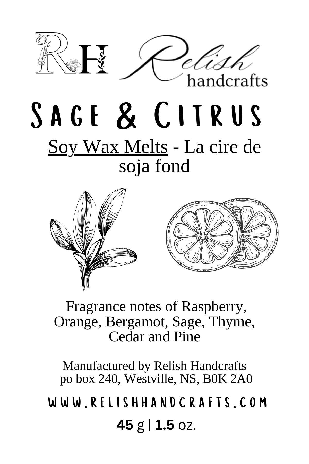 Soy Wax Melts | Strongly Scented Wax Melts | Phthalate-Free Fragrance | Relish Handcrafts