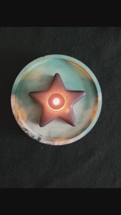 Twinkle Star Pillar Candles, 3-pack