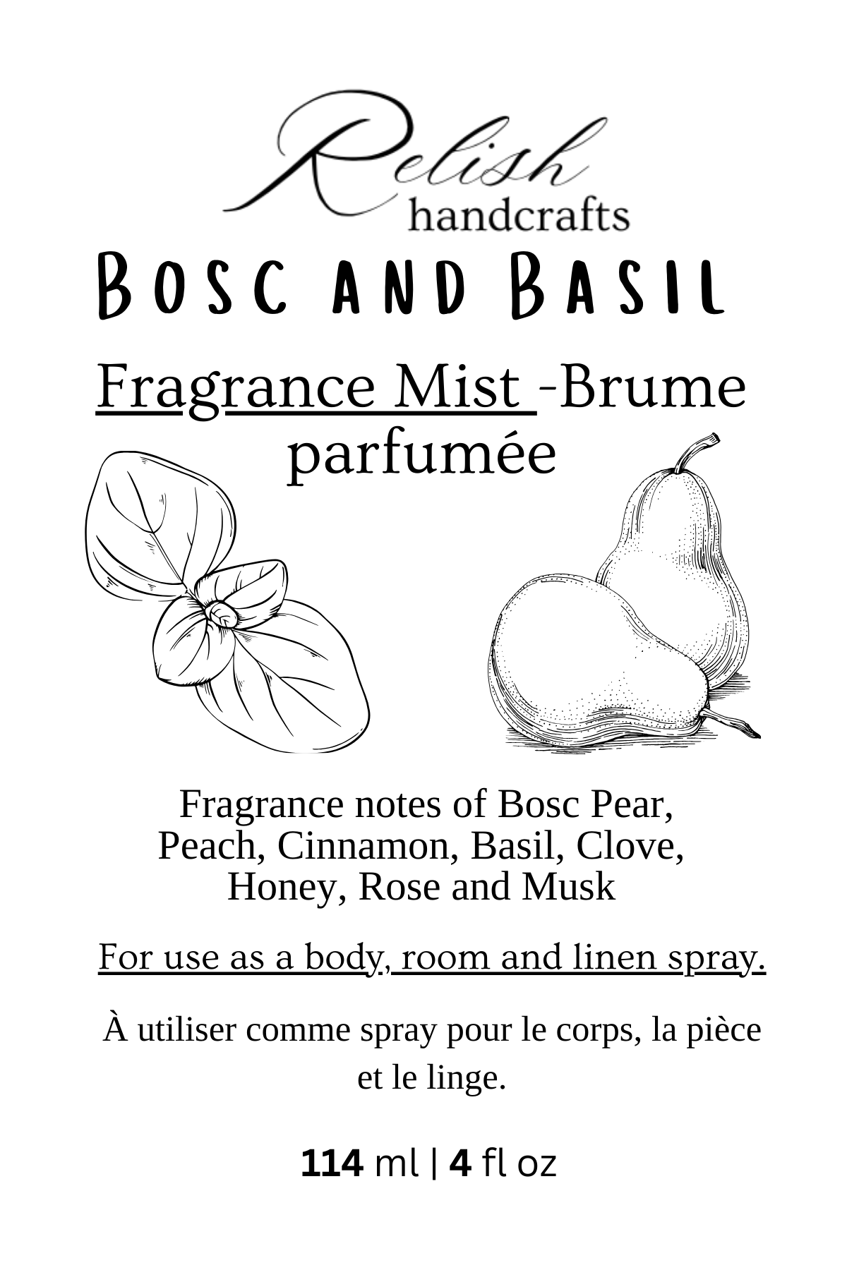 Fragrance Mist Spray | Body, Linen & Room Spray | Phthalate-Free Fragrance | Relish Handcrafts
