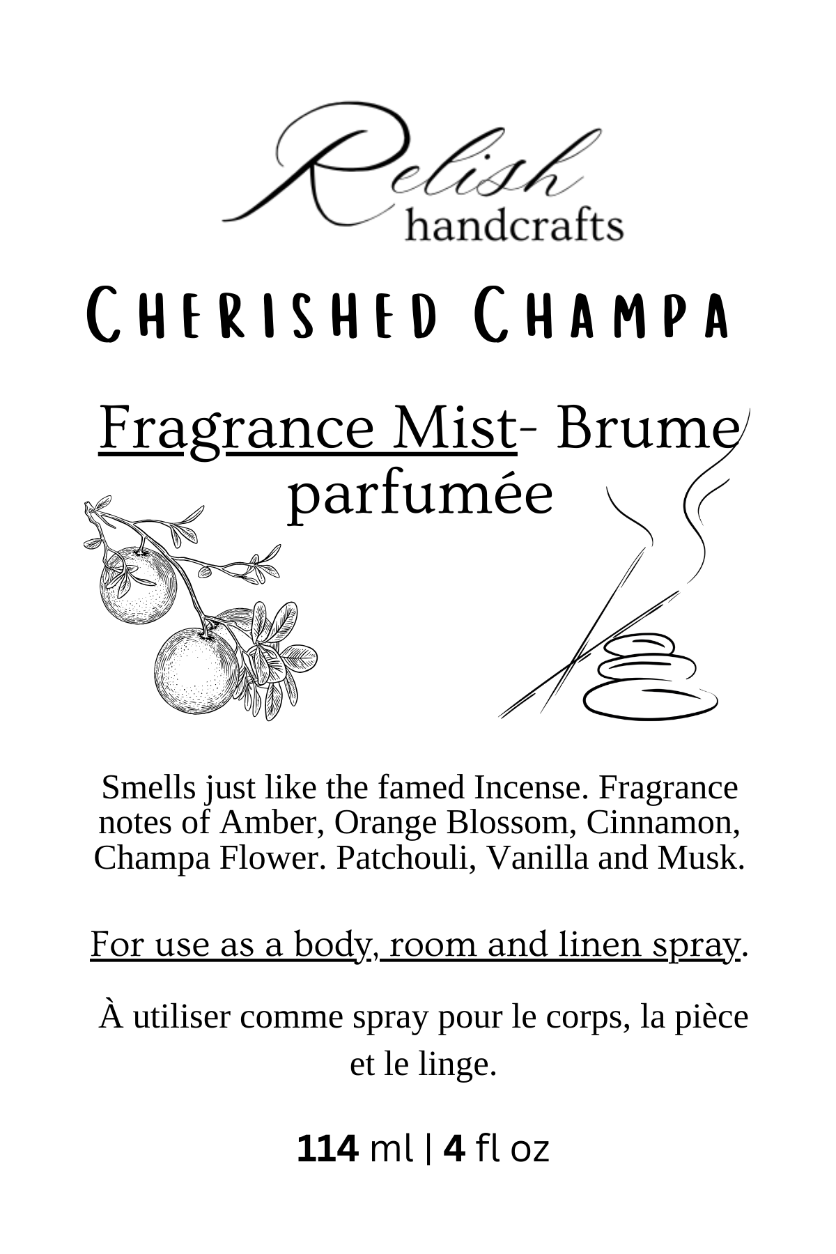 Fragrance Mist Spray | Body, Linen & Room Spray | Phthalate-Free Fragrance | Relish Handcrafts
