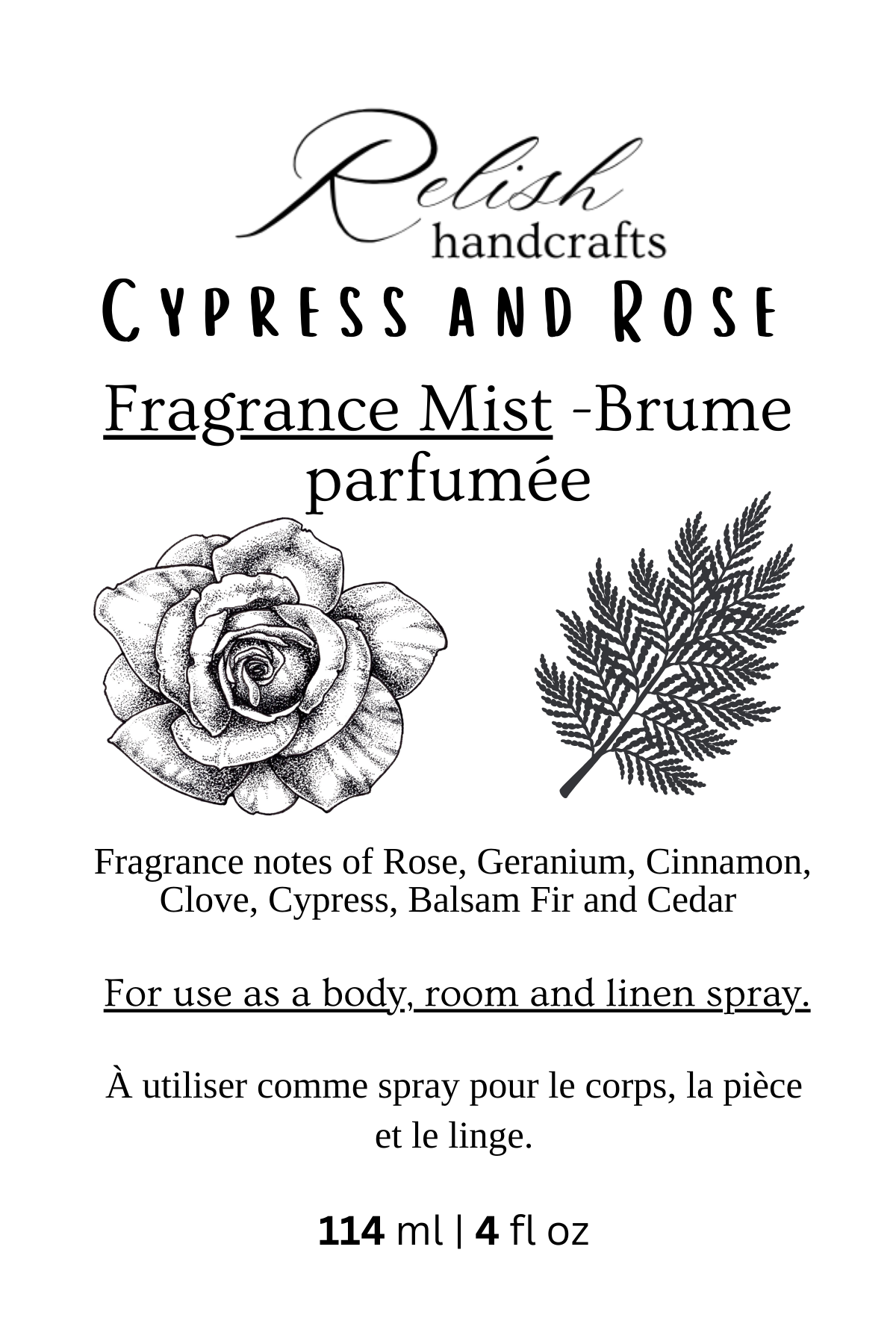 Fragrance Mist Spray | Body, Linen & Room Spray | Phthalate-Free Fragrance | Relish Handcrafts