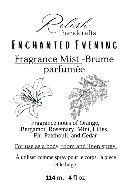Fragrance Mist Spray | Body, Linen & Room Spray | Phthalate-Free Fragrance | Relish Handcrafts
