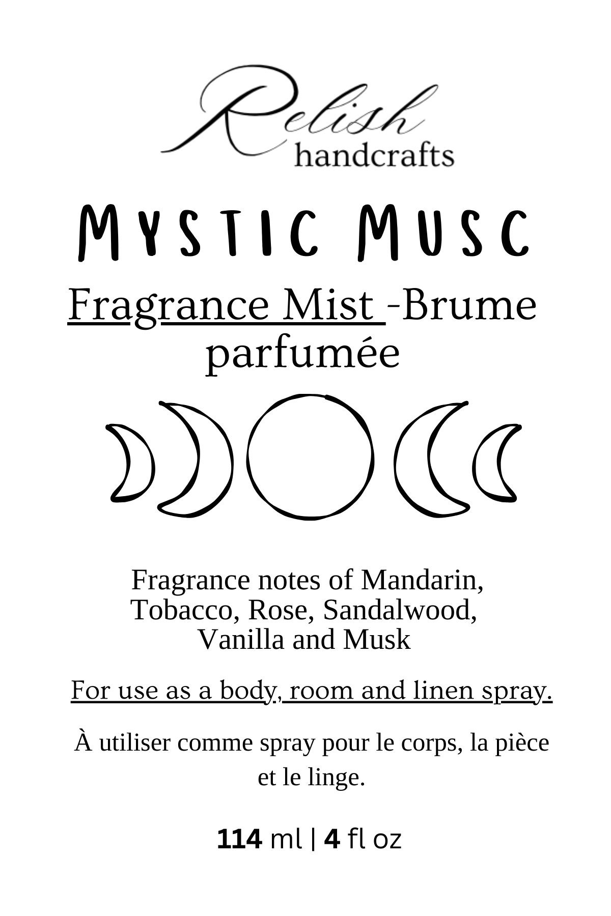 Fragrance Mist Spray | Body, Linen & Room Spray | Phthalate-Free Fragrance | Relish Handcrafts