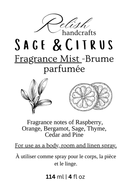 Fragrance Mist Spray | Body, Linen & Room Spray | Phthalate-Free Fragrance | Relish Handcrafts