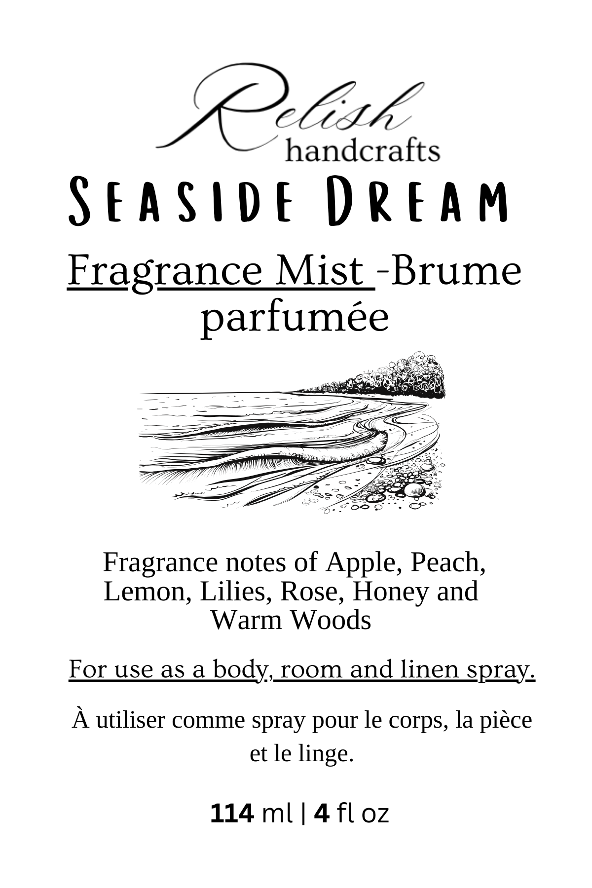 Fragrance Mist Spray | Body, Linen & Room Spray | Phthalate-Free Fragrance | Relish Handcrafts