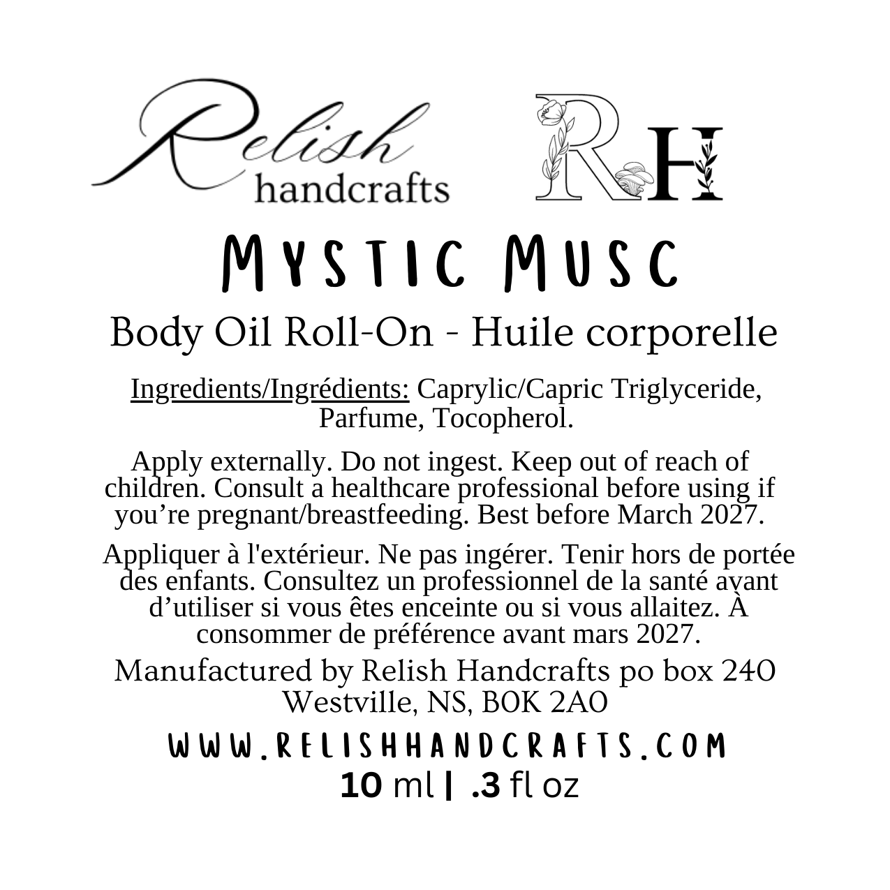 Perfume Oil Roll-On | Fragranced Body Oil | Phthalate-Free Fragrance | Relish Handcrafts