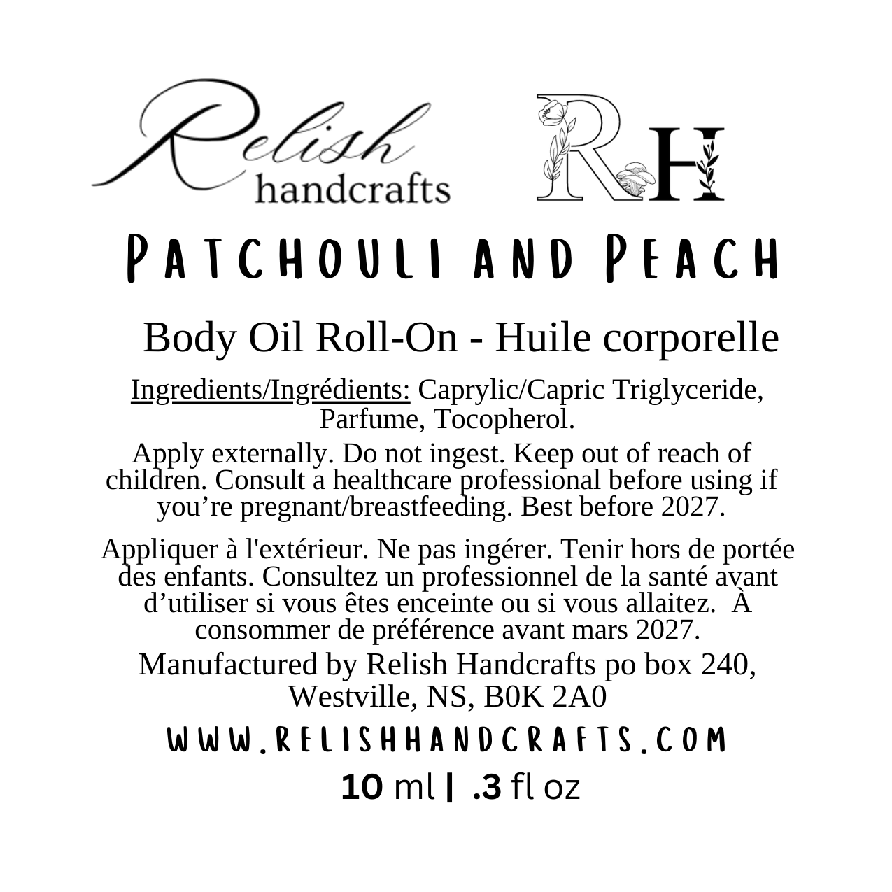 Perfume Oil Roll-On | Fragranced Body Oil | Phthalate-Free Fragrance | Relish Handcrafts